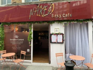 Exterior of the former Naked Soho sex-themed restaurant on Moor Street in London.