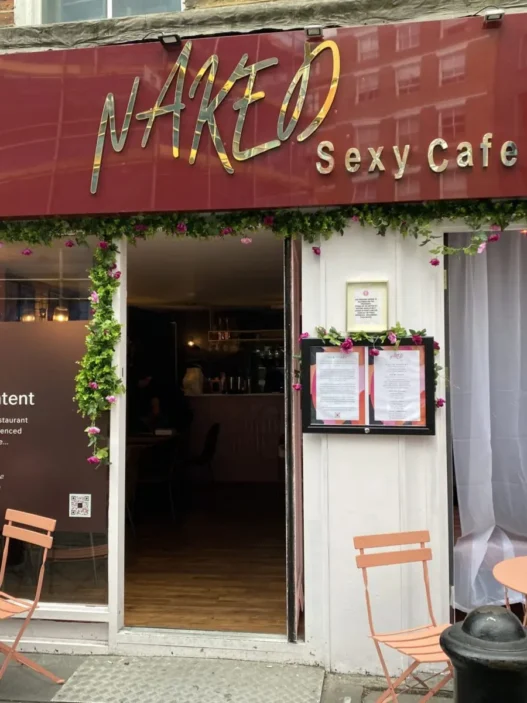 Exterior of the former Naked Soho sex-themed restaurant on Moor Street in London.