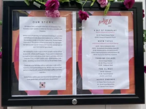 Exterior of the former Naked Soho sex-themed restaurant on Moor Street in London.
