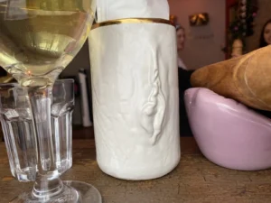 Body-themed ceramic tableware and drinks served at Naked Soho.