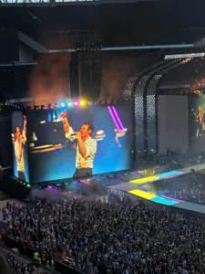 Harry Styles Wembley Stadium stage viewed from the upper tier