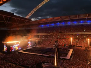 Harry Styles Wembley Stadium stage viewed from the upper tier