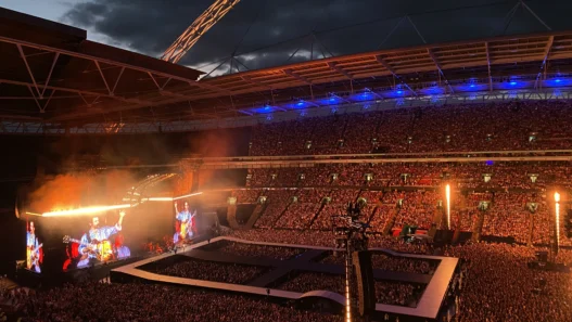 Harry Styles Wembley Stadium stage viewed from the upper tier