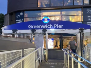 Entrance to Greenwich Pier for the Uber Boat return journey