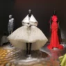 Schiaparelli fashion designs at the Fashion Becomes Art exhibition at the V&A