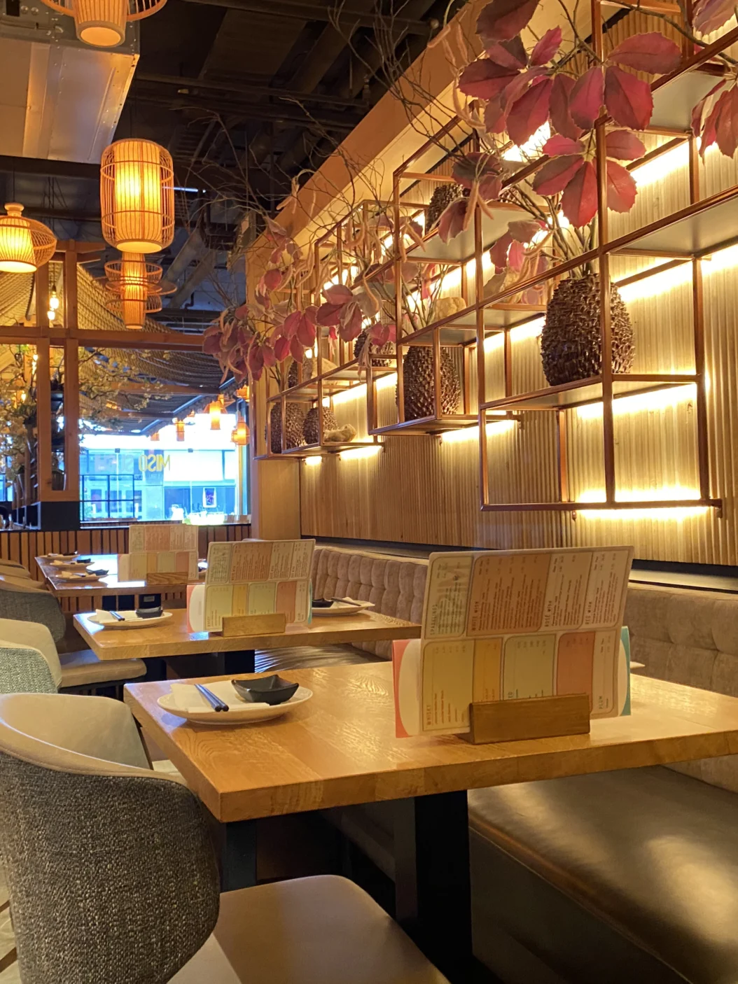Modern dining area inside Miso Sushi Rotterdam Plaza
