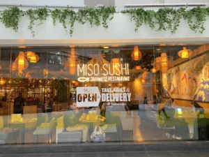 Miso Sushi Rotterdam Plaza entrance in central Rotterdam
