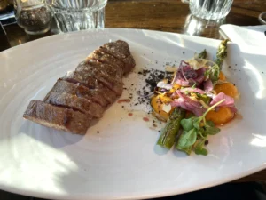 Miyazaki A5 Wagyu steak at Lake House Rotterdam